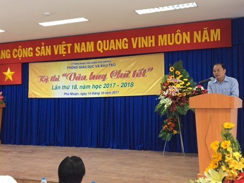 Lễ khai mạc “văn hay – chữ tốt”cấp quận
lần thứ 18 (năm học 2017-2018)
